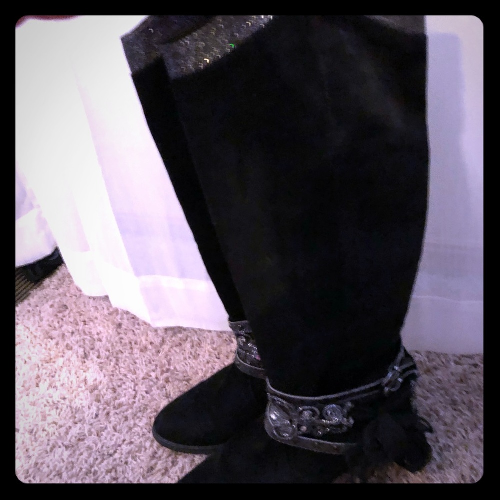 Tall black boots
